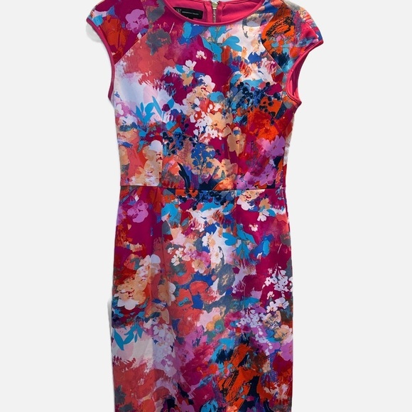 INC Flower Dress with flowers print all around in 2 - Picture 3 of 5